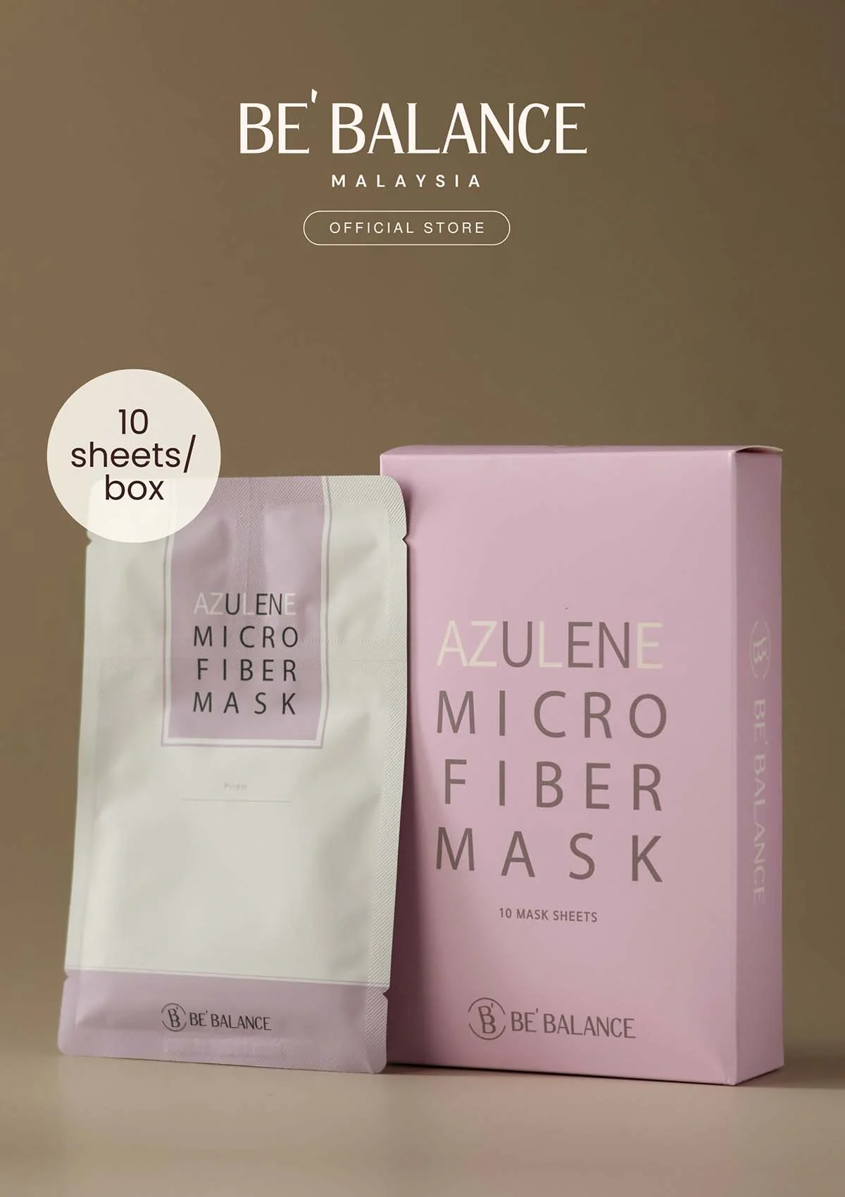 [BE'BALANCE] Azulene Microfiber Mask (1 Box = 30g x 10 Masks) - Image 3
