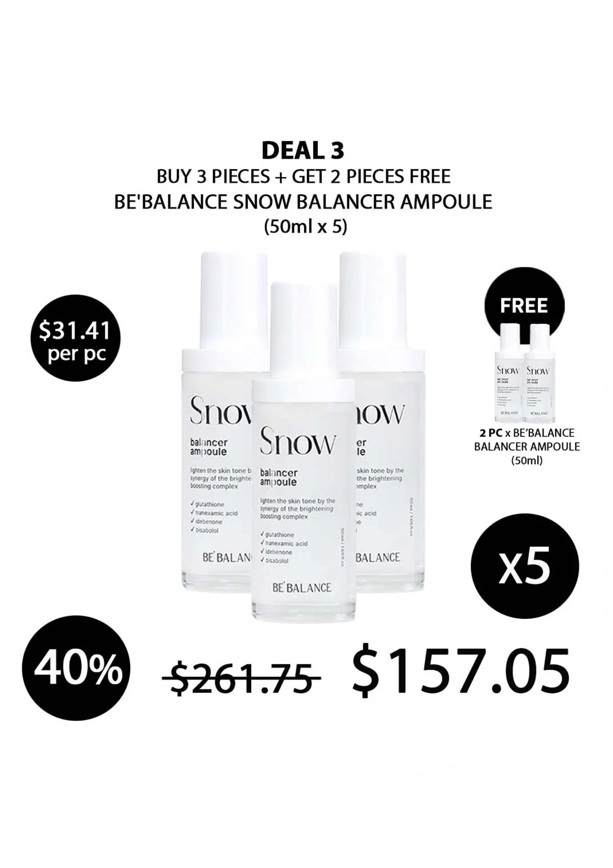 [BE'BALANCE] Snow Balancer Ampoule 50ml - Image 12
