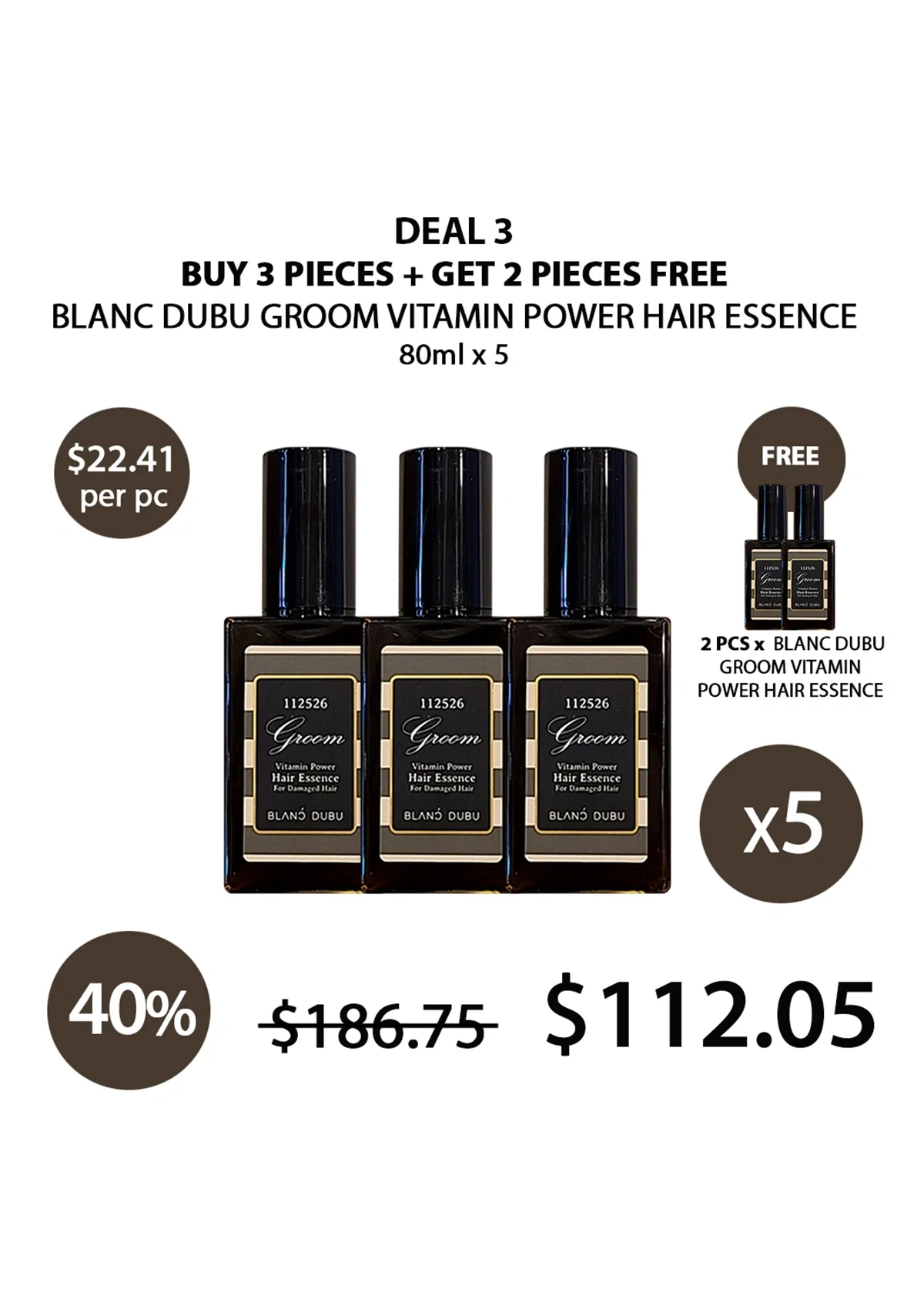 [BLANC DUBU] Groom Vitamin Power Hair Essence 80ml - Image 20