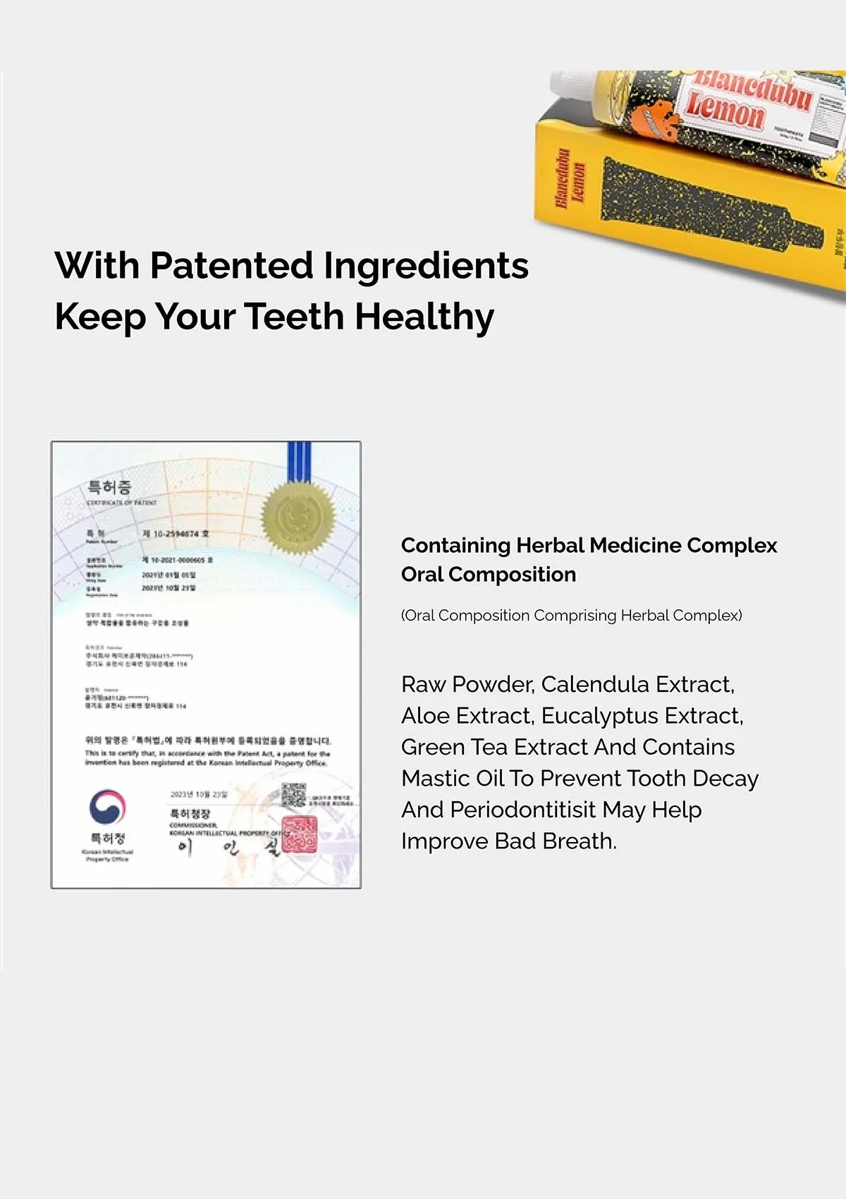 [BLANC DUBU] Happy Breath Lemon Toothpaste | Mouth Wash (Lemon/Peach) - Image 11
