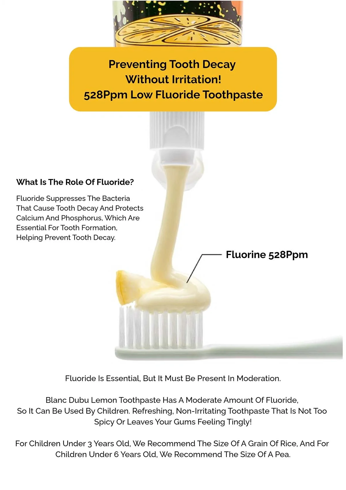 [BLANC DUBU] Happy Breath Lemon Toothpaste | Mouth Wash (Lemon/Peach) - Image 12