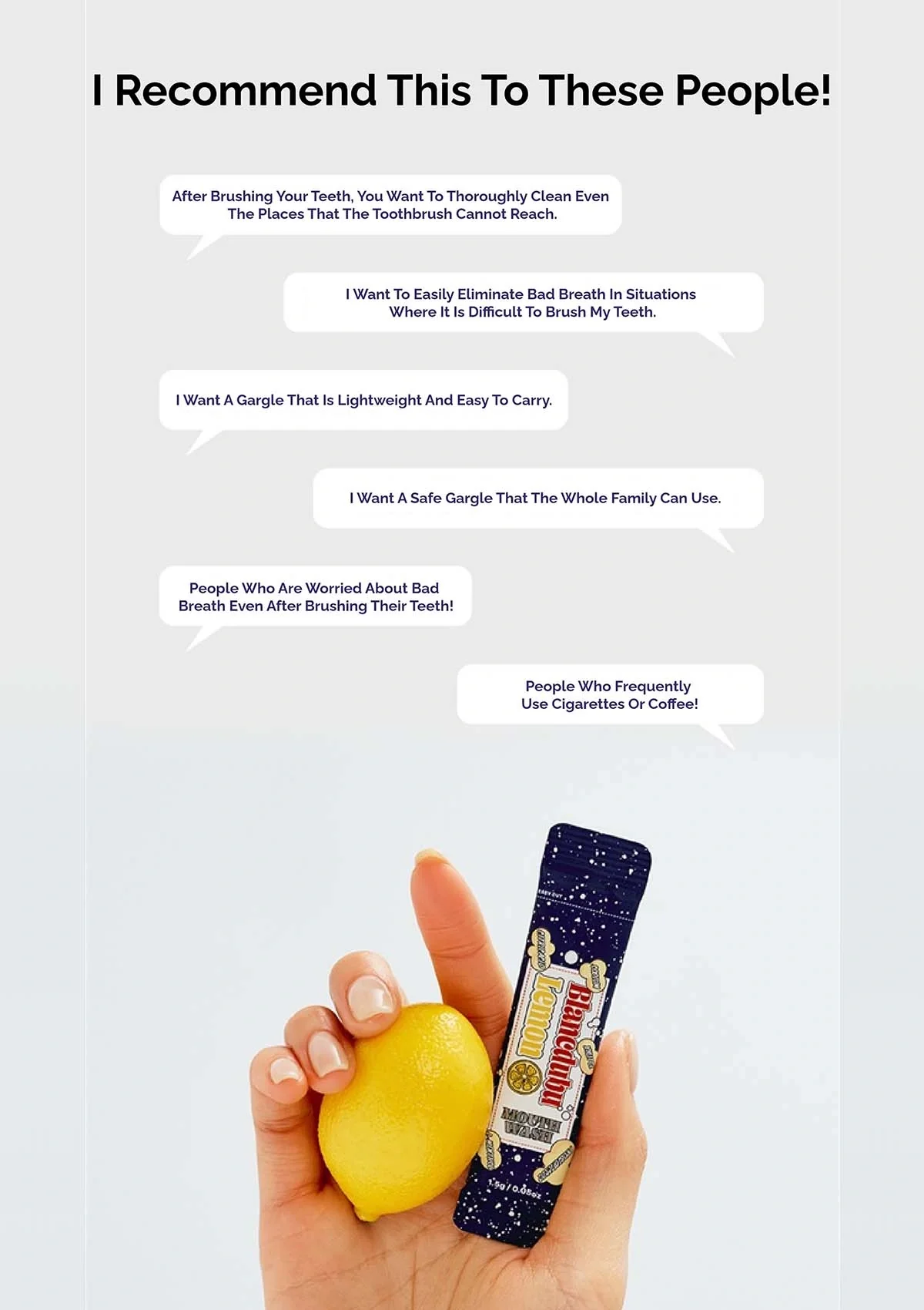 [BLANC DUBU] Happy Breath Lemon Toothpaste | Mouth Wash (Lemon/Peach) - Image 18