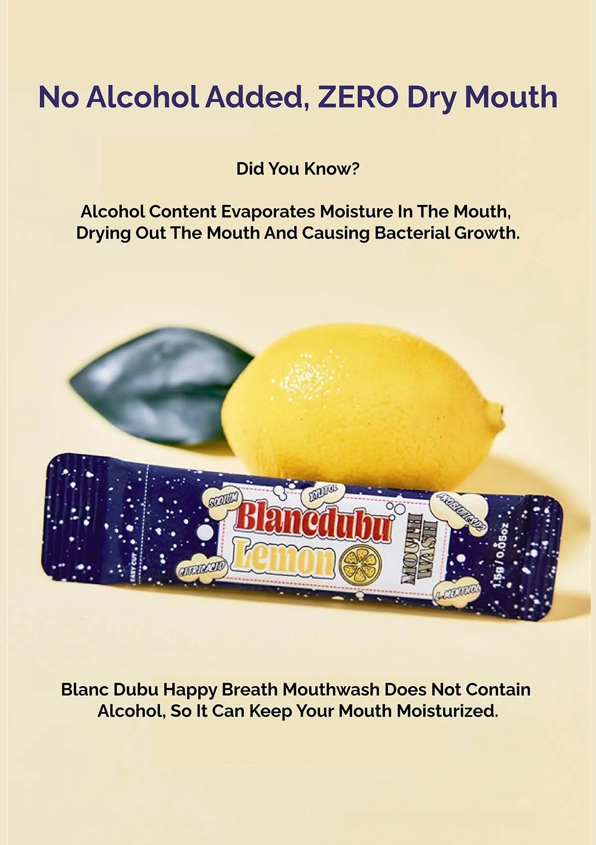 [BLANC DUBU] Happy Breath Lemon Toothpaste | Mouth Wash (Lemon/Peach) - Image 19