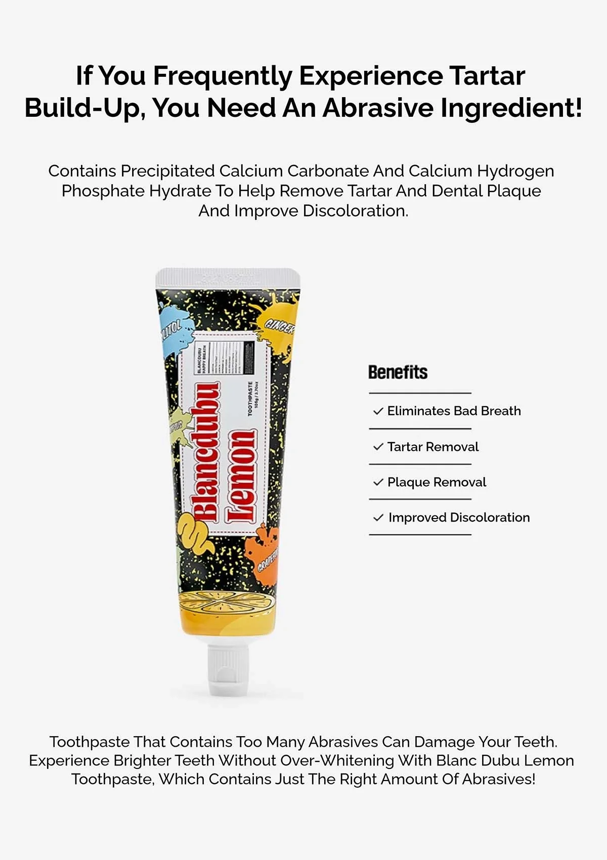 [BLANC DUBU] Happy Breath Lemon Toothpaste | Mouth Wash (Lemon/Peach) - Image 6