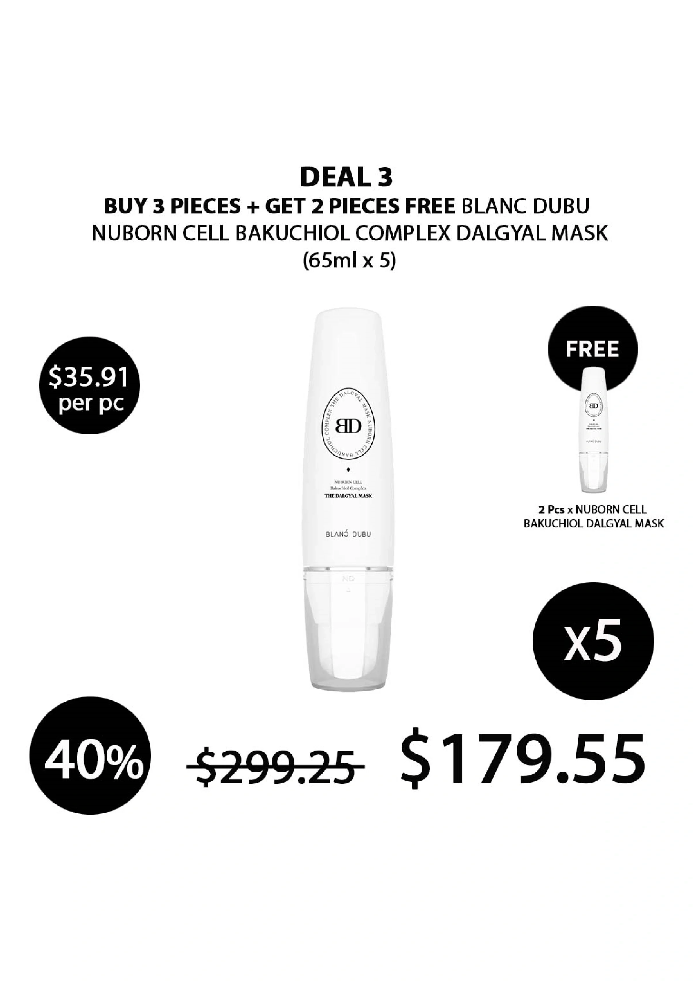 [BLANC DUBU] Nuborn Cell Bakuchiol Complex Dalgyal Mask 65ml - Image 18