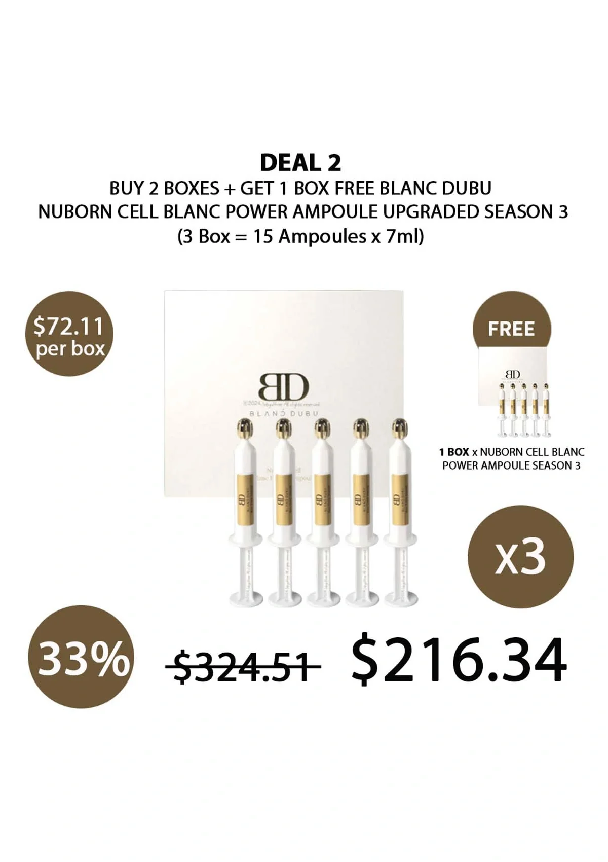 [BLANC DUBU] Nuborn Cell Blanc Power Ampoule Upgraded Season 3 (1 Box = 5 Ampoules x 7ml) - Image 23