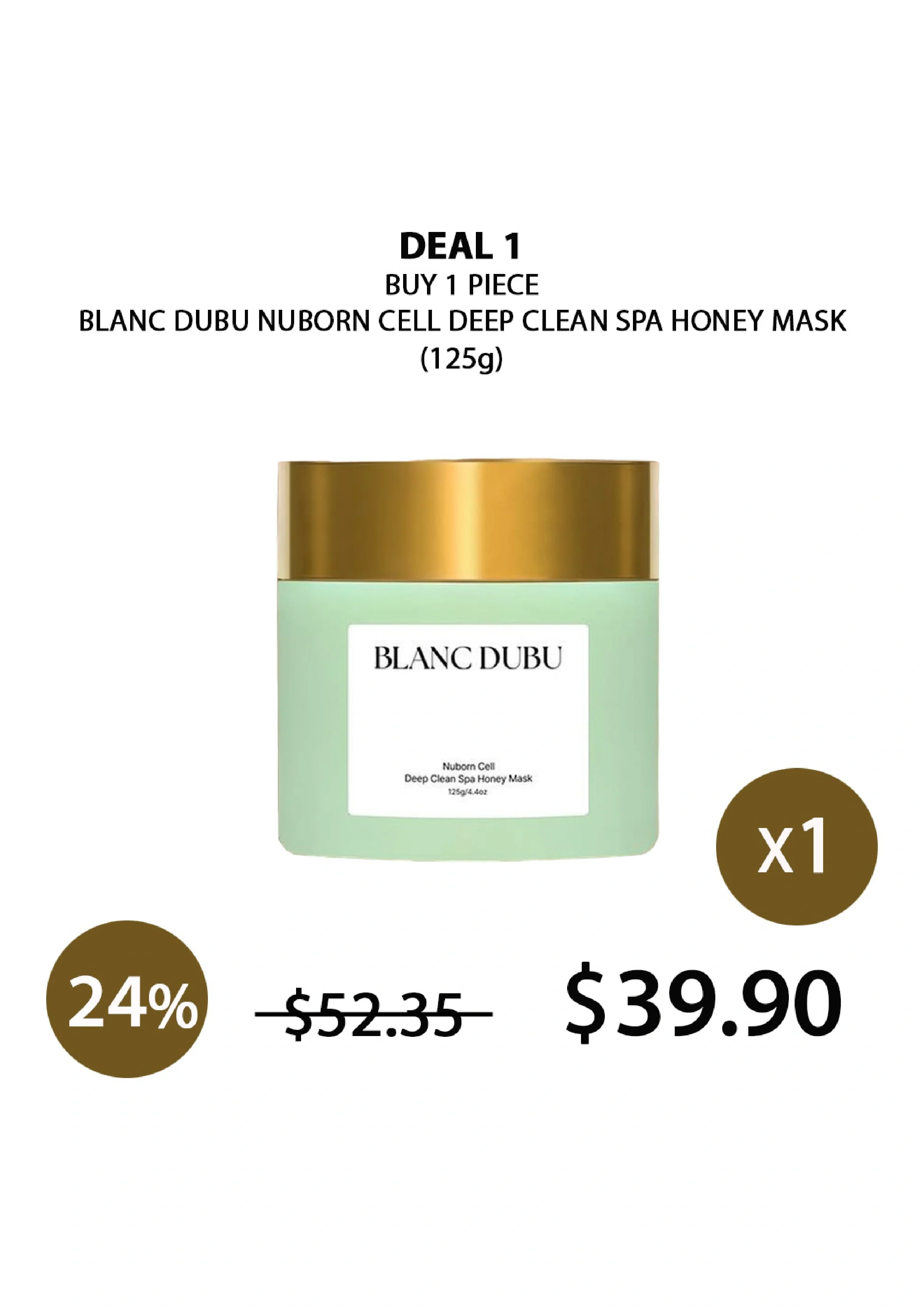 [BLANC DUBU] Nuborn Cell Deep Clean Spa Honey Mask 125g - Image 16