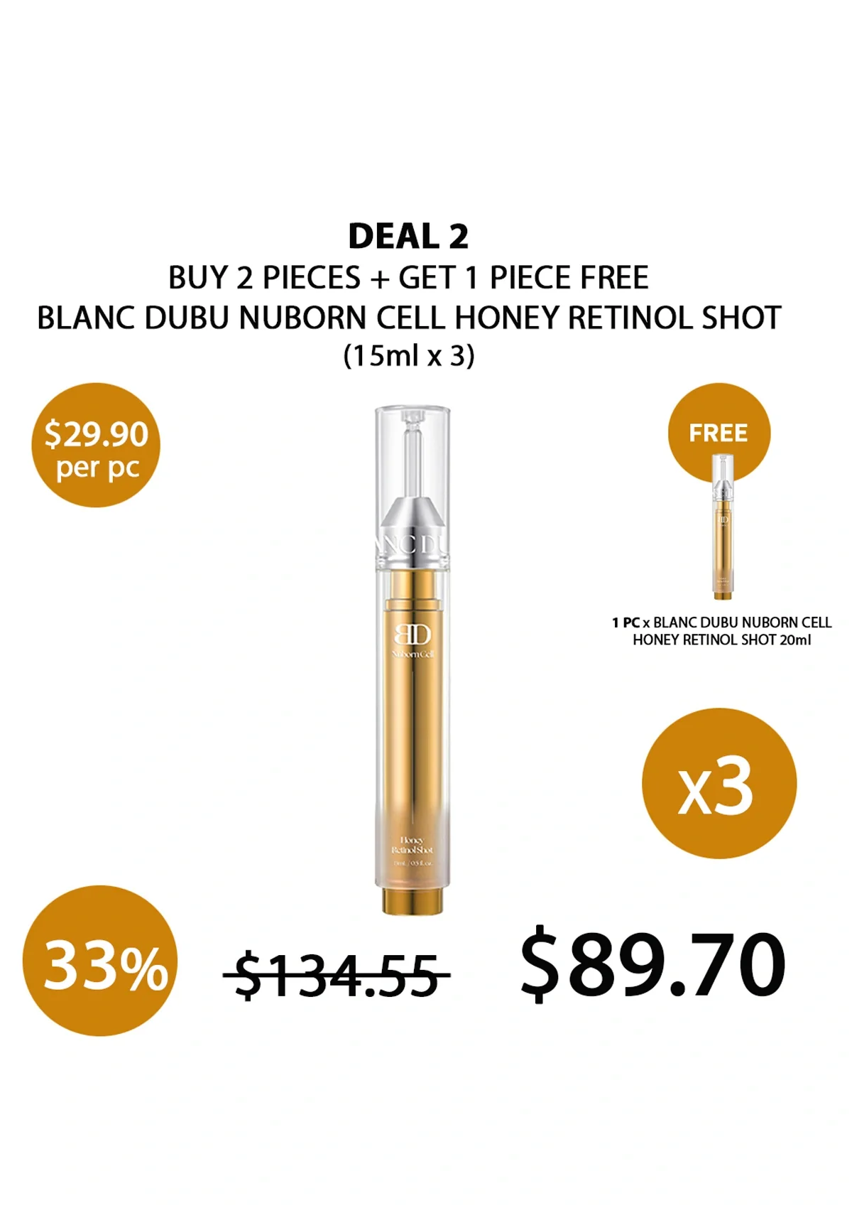 [BLANC DUBU] Nuborn Cell Honey Retinol Shot 15ml - Image 24