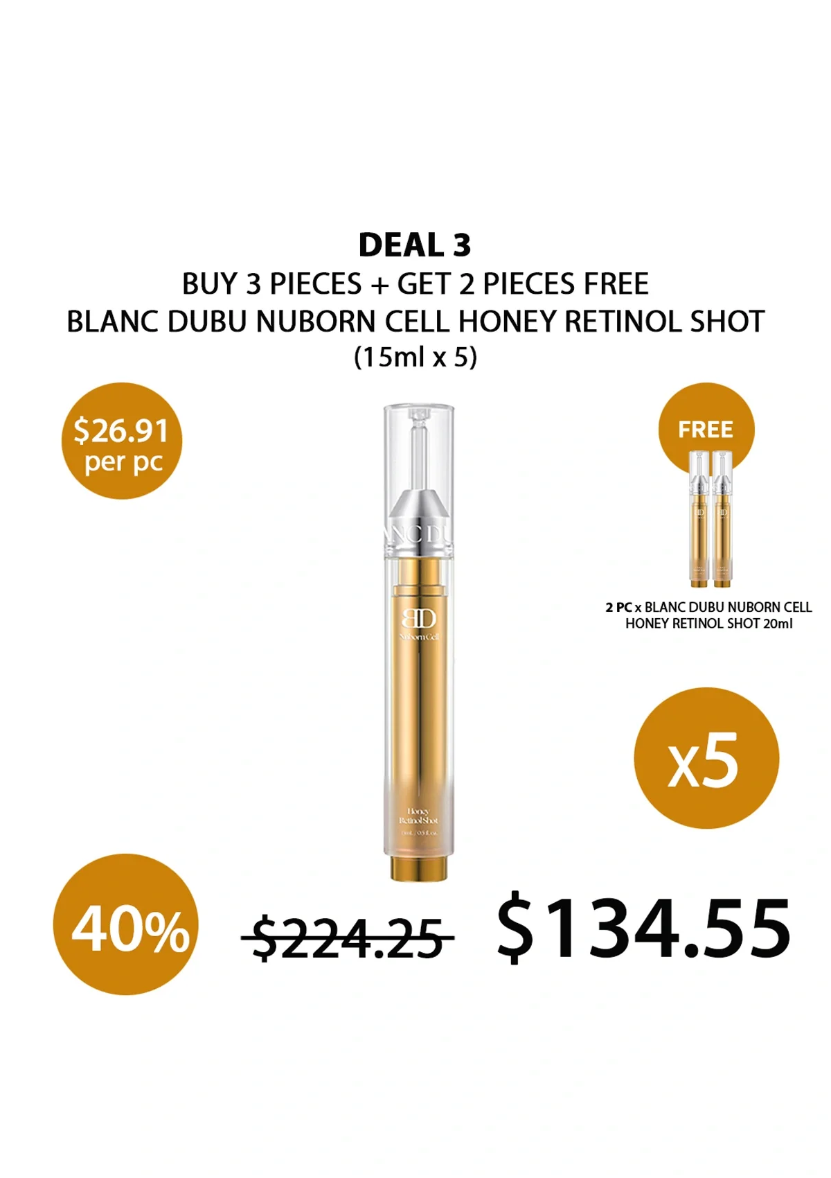 [BLANC DUBU] Nuborn Cell Honey Retinol Shot 15ml - Image 25