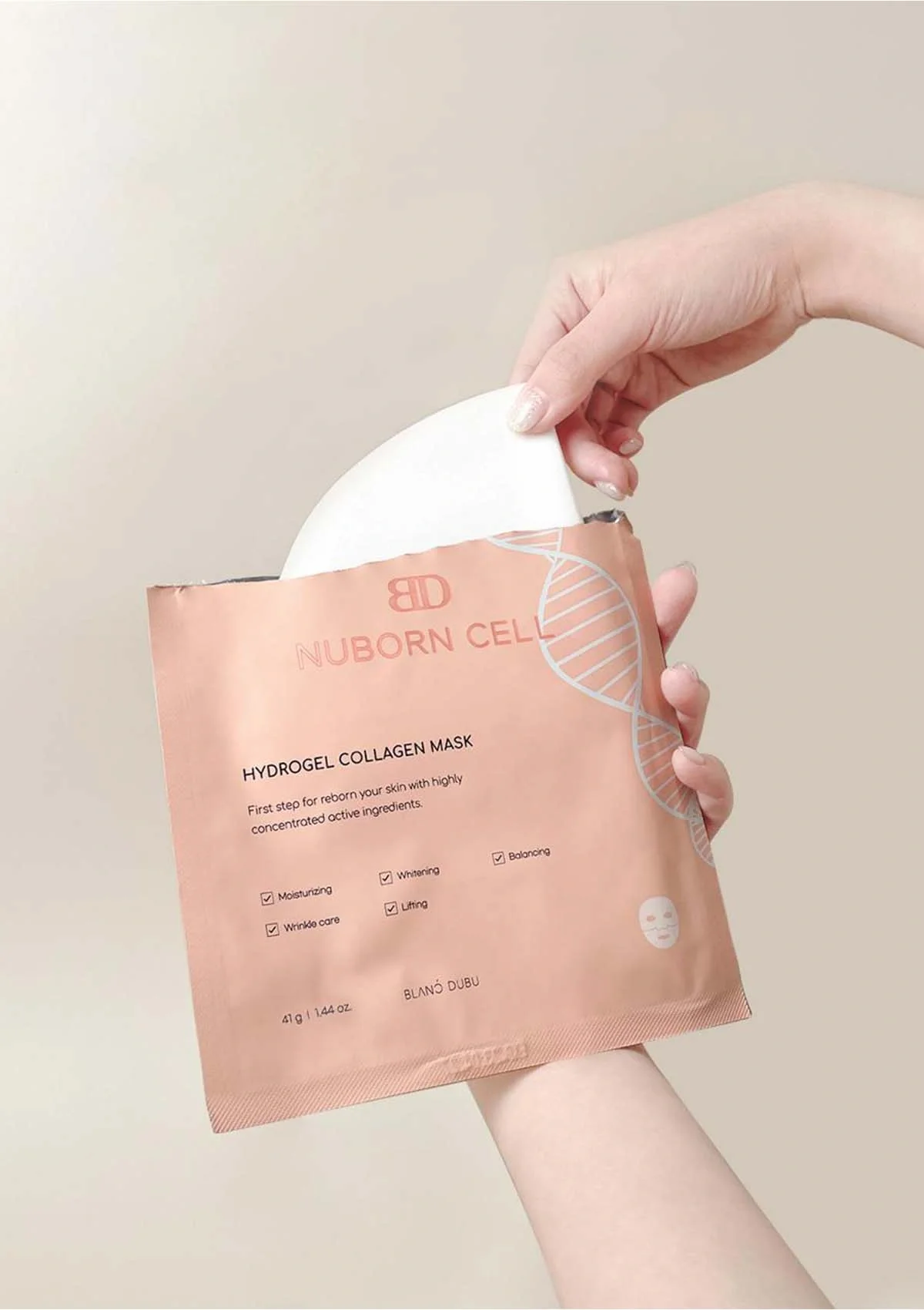 [BLANC DUBU] Nuborn Cell Hydrogel Collagen Face Mask (1 Box = 4 Masks x 41g) - Image 17