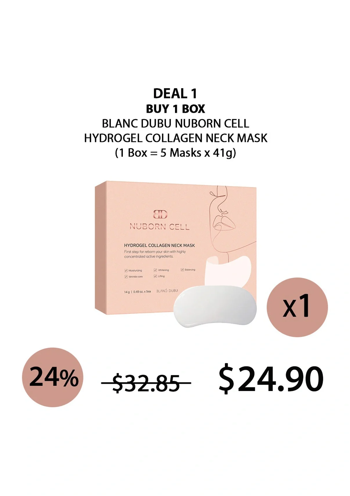[BLANC DUBU] Nuborn Cell Hydrogel Collagen Face | Neck Mask - Image 34