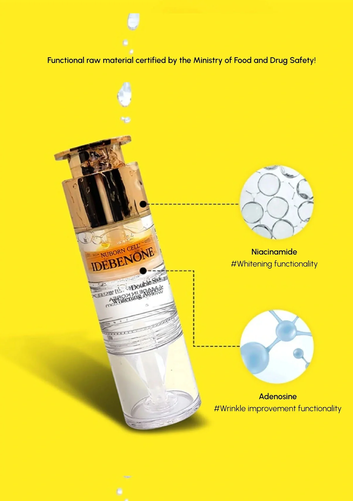 [BLANC DUBU] Nuborn Cell Idebenone Double Shot Whitening Ampoule (1 Box = 11ml x 3 Ampoules) - Image 6
