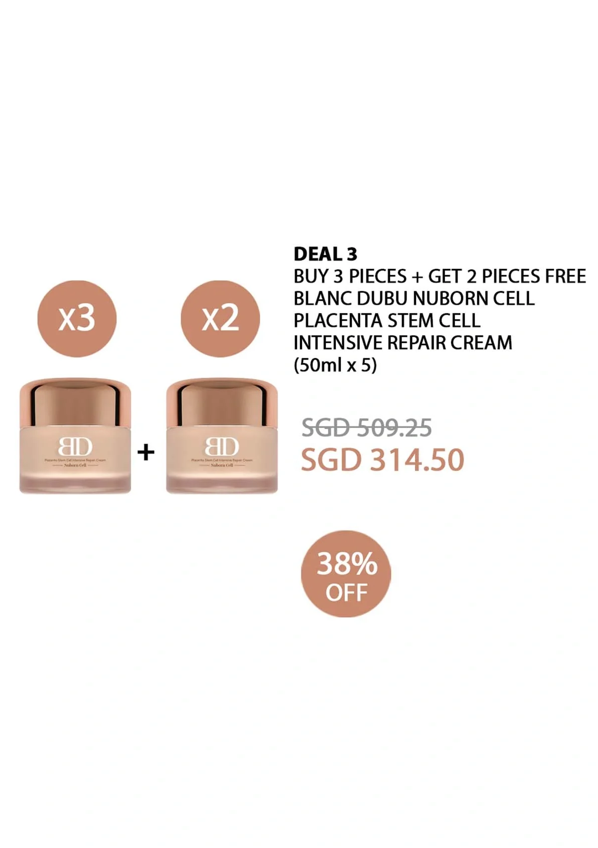 [BLANC DUBU] Nuborn Cell Placenta Stem Cell Intensive Repair Cream 50ml - Image 21