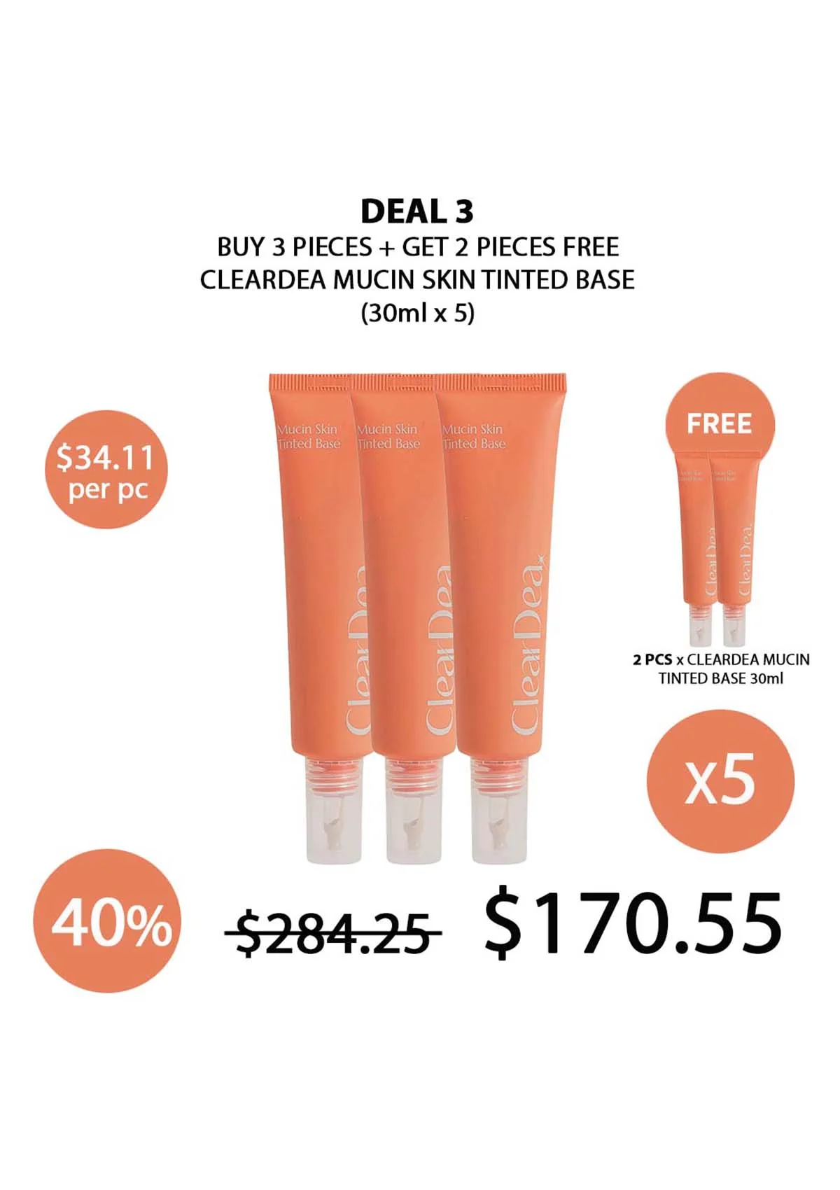 [CLEARDEA] Mucin Skin Tinted Base 30ml - Image 8