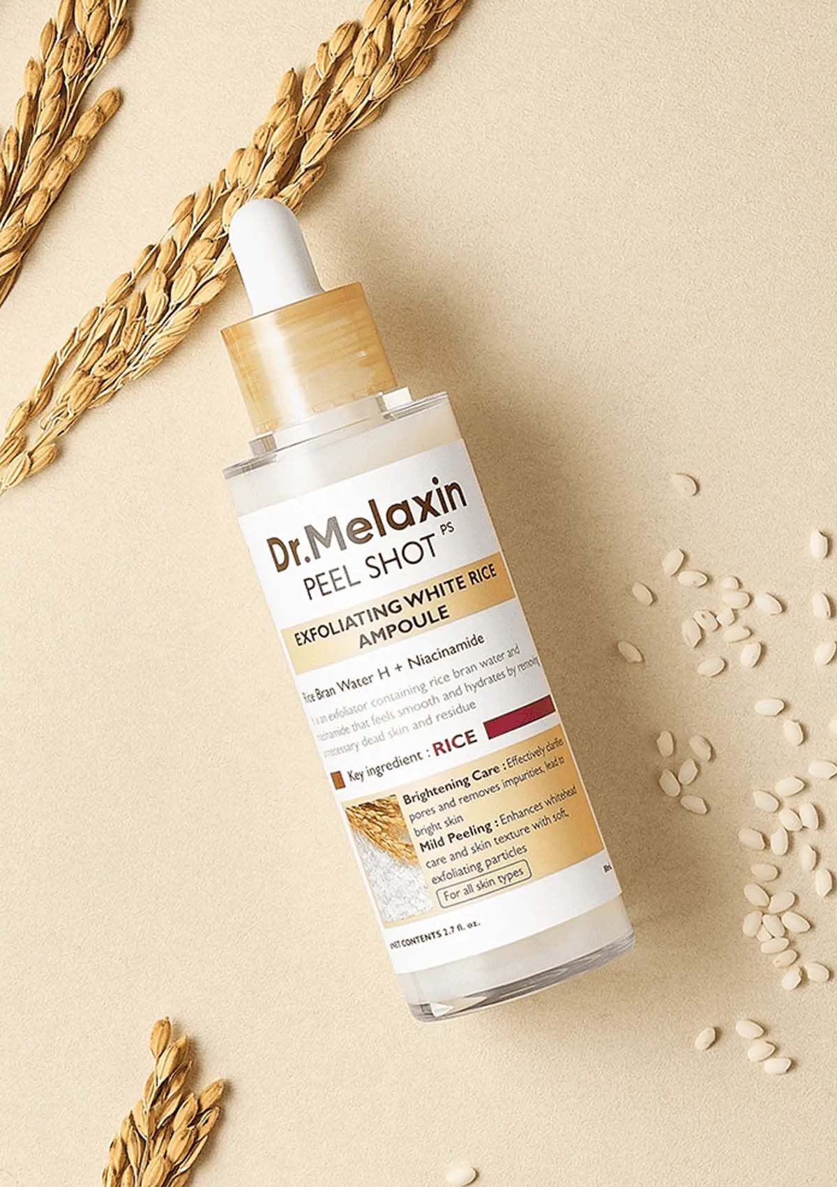 [DR. MELAXIN] Peel Shot Exfoliant White Rice Ampoule 80ml - Image 3