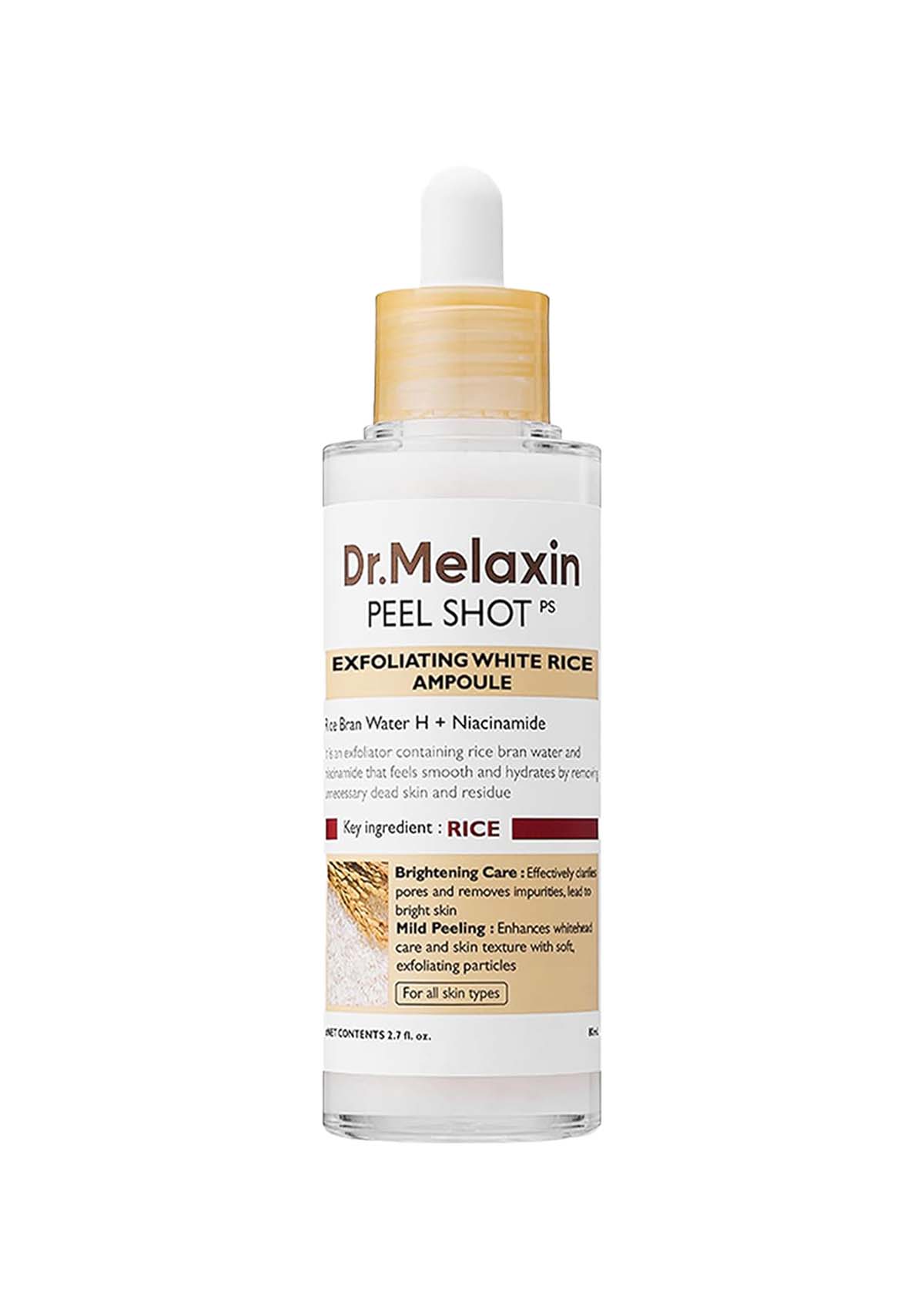 [DR. MELAXIN] Peel Shot Exfoliant White Rice Ampoule 80ml - Image 5