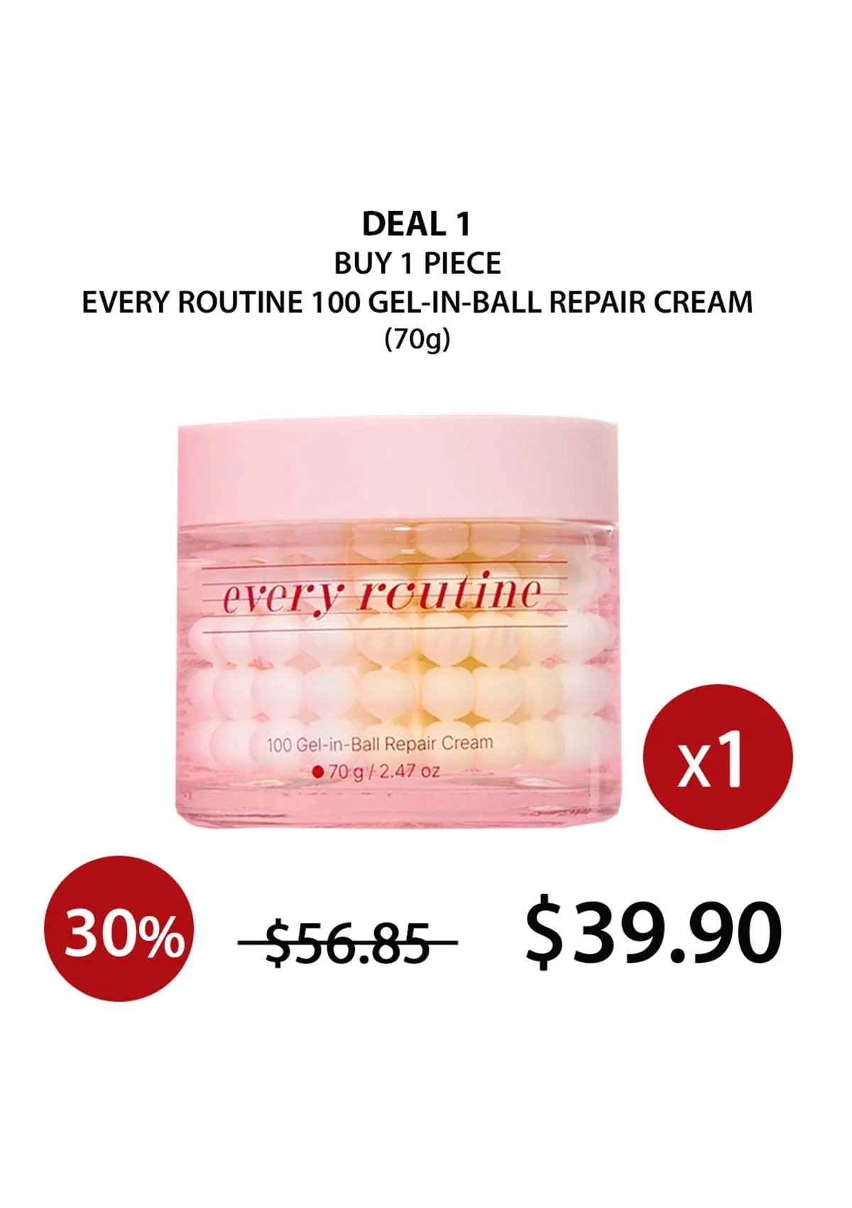 [EVERY ROUTINE] 100 Gel-in-Ball Repair Cream 70g - Image 20