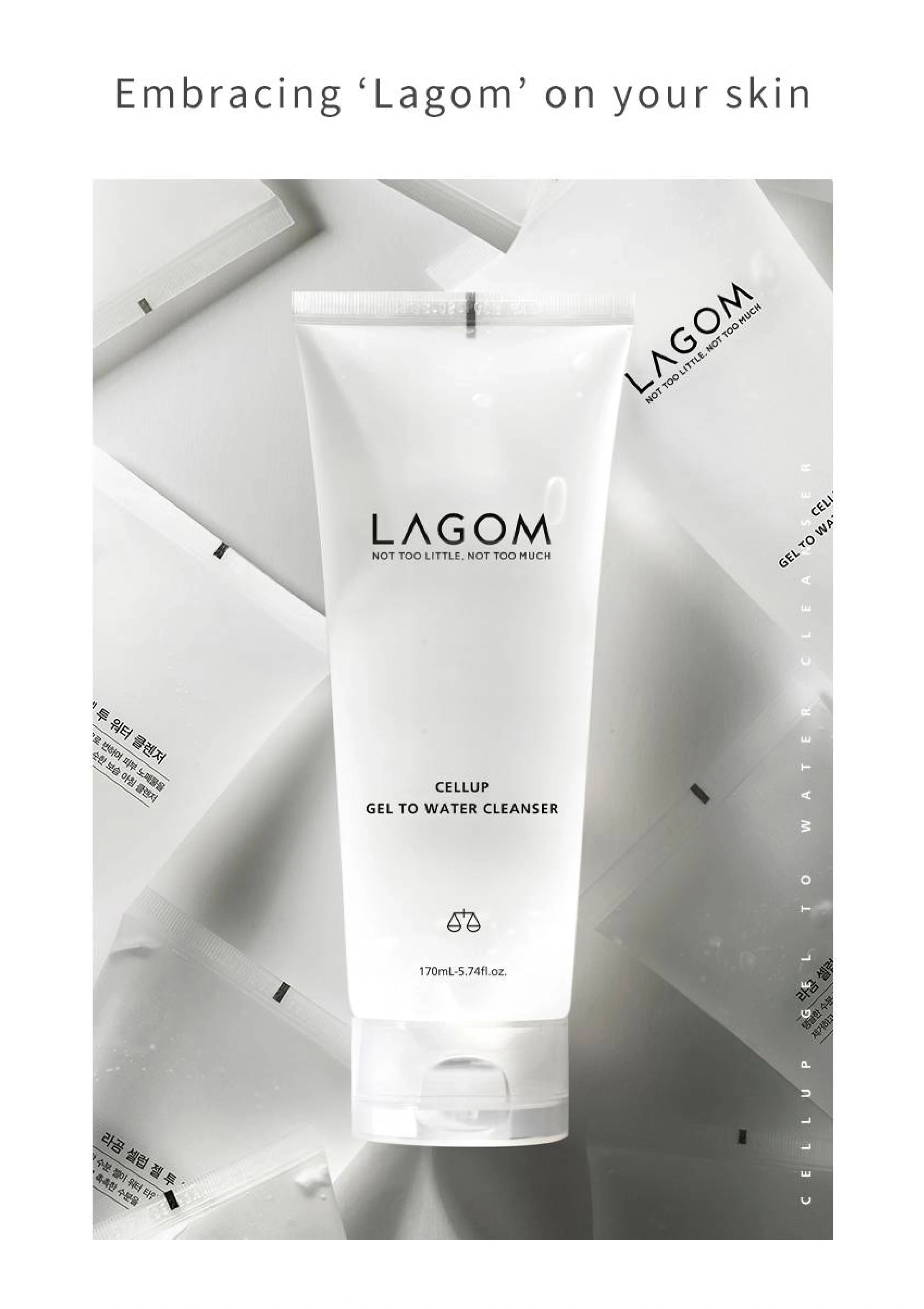 [LAGOM] Cellup Gel To Water Cleanser 170ml - Image 4