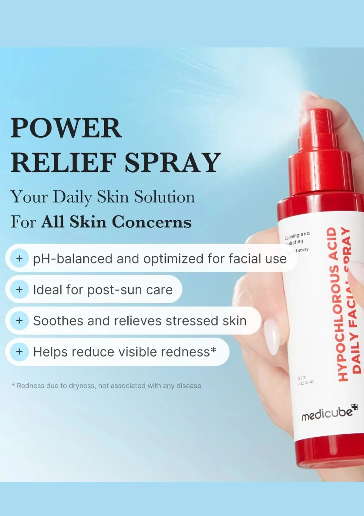 [MEDICUBE] Hypochlorous Acid Daily Facial Spray 125ml - Image 4