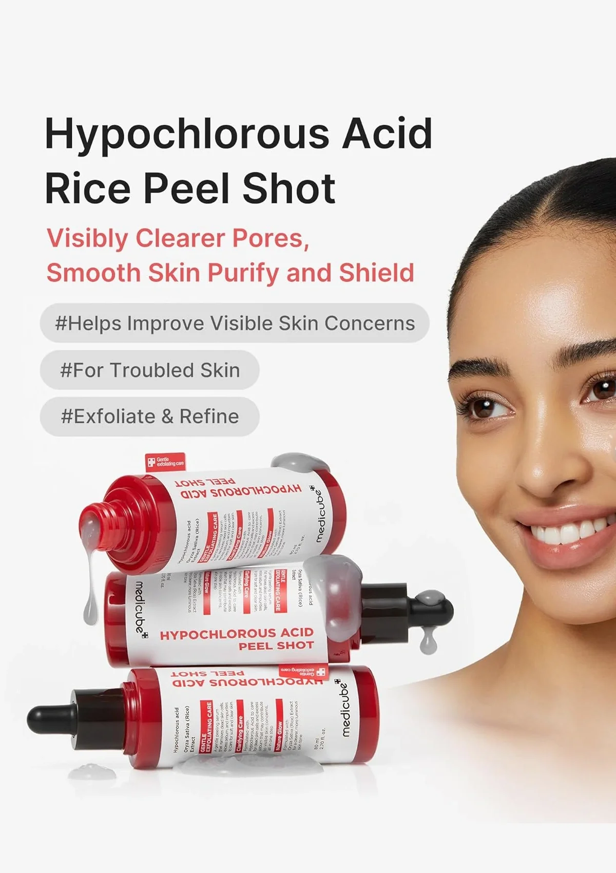[MEDICUBE] Hypochlorous Acid Rice Peel Shot 80ml - Image 3