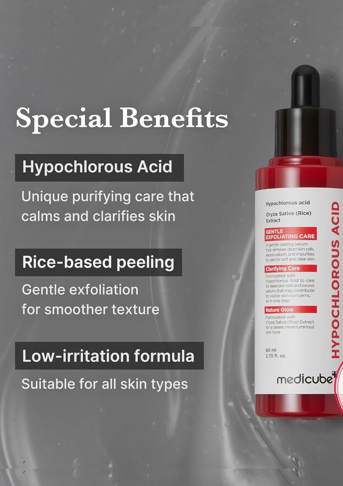 [MEDICUBE] Hypochlorous Acid Rice Peel Shot 80ml - Image 5