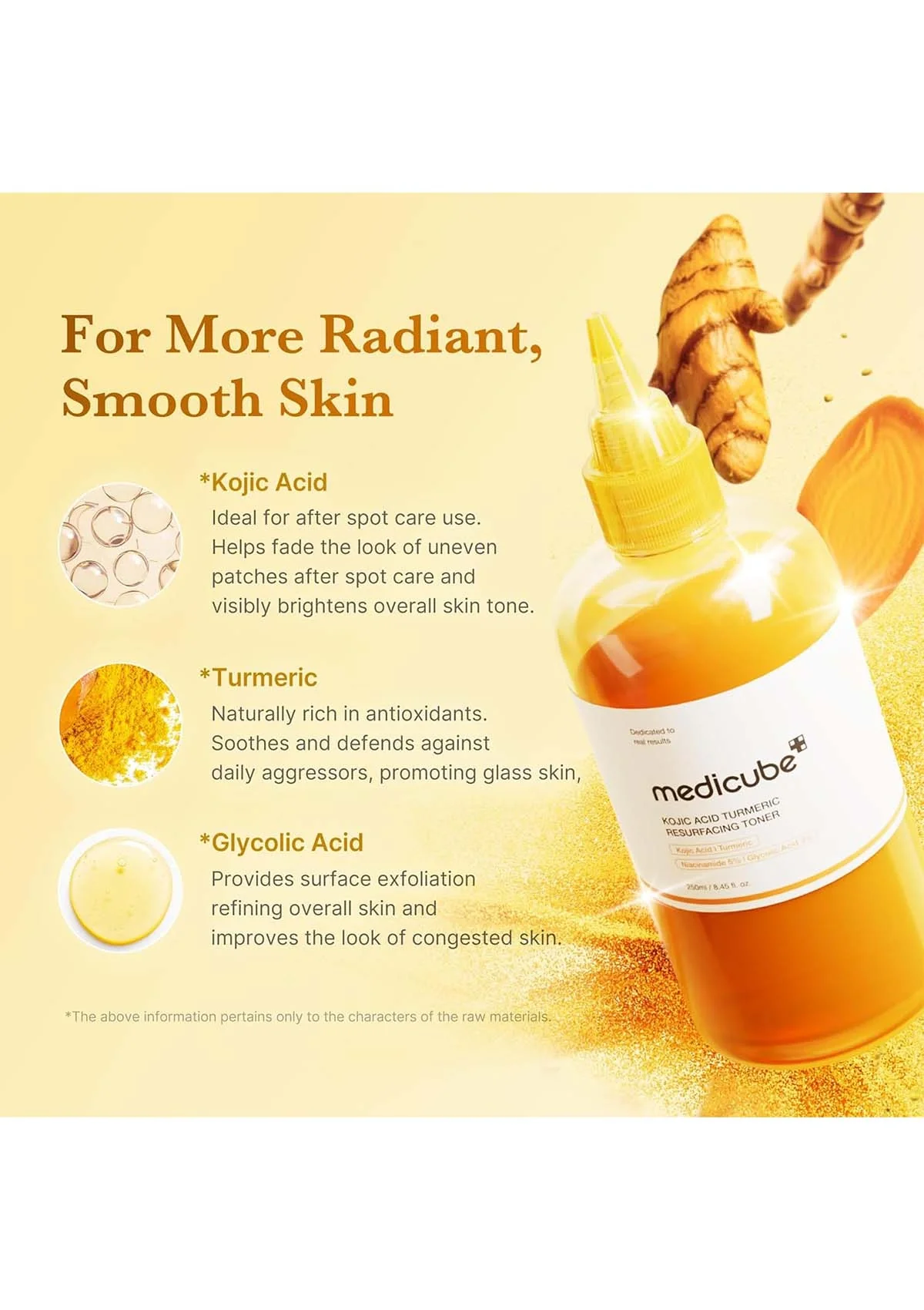 [MEDICUBE] Kojic Acid Turmeric Resurfacing Toner 250ml - Image 4