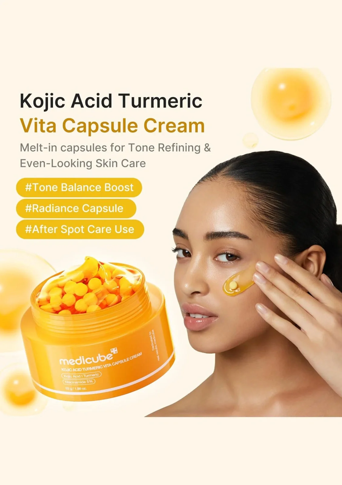 [MEDICUBE] Kojic Acid Turmeric Vita Capsule Cream 53g - Image 3