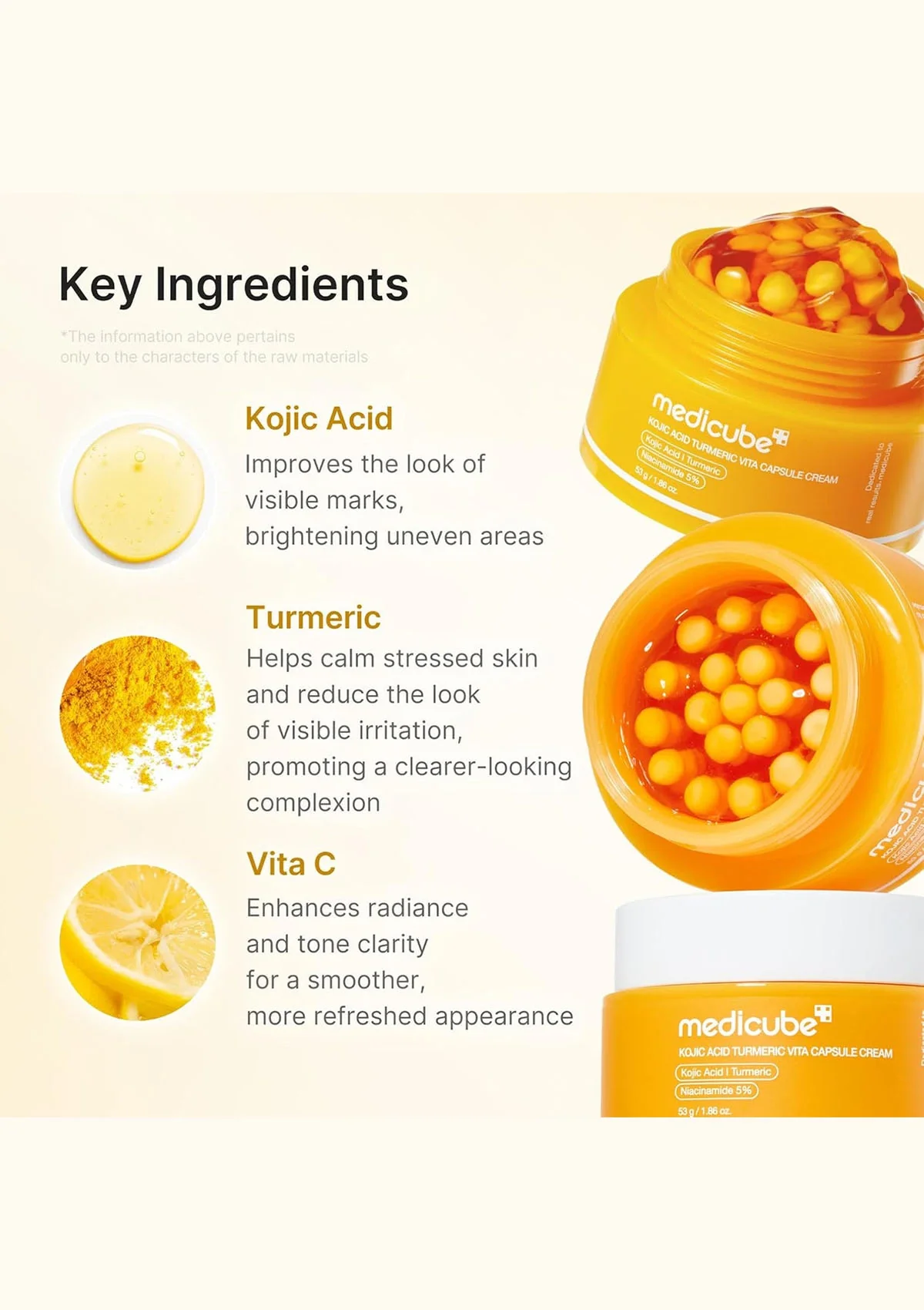 [MEDICUBE] Kojic Acid Turmeric Vita Capsule Cream 53g - Image 5