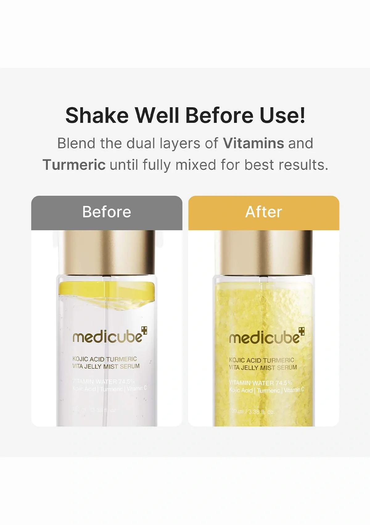 [MEDICUBE] Kojic Acid Turmeric Vita Jelly Mist Serum 100ml - Image 10