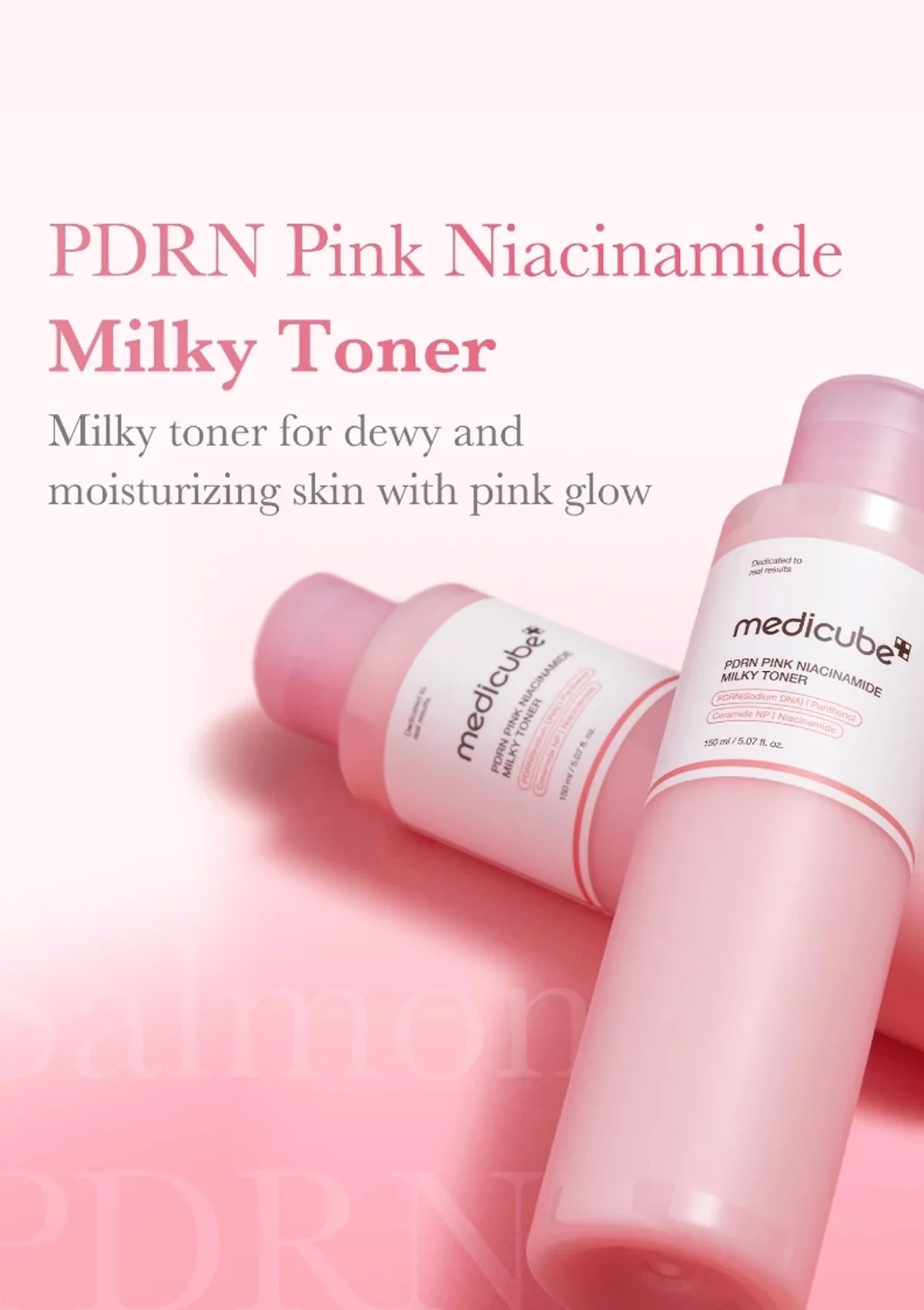 [MEDICUBE] PDRN Pink Niacinamide Milky Toner 150ml - Image 3
