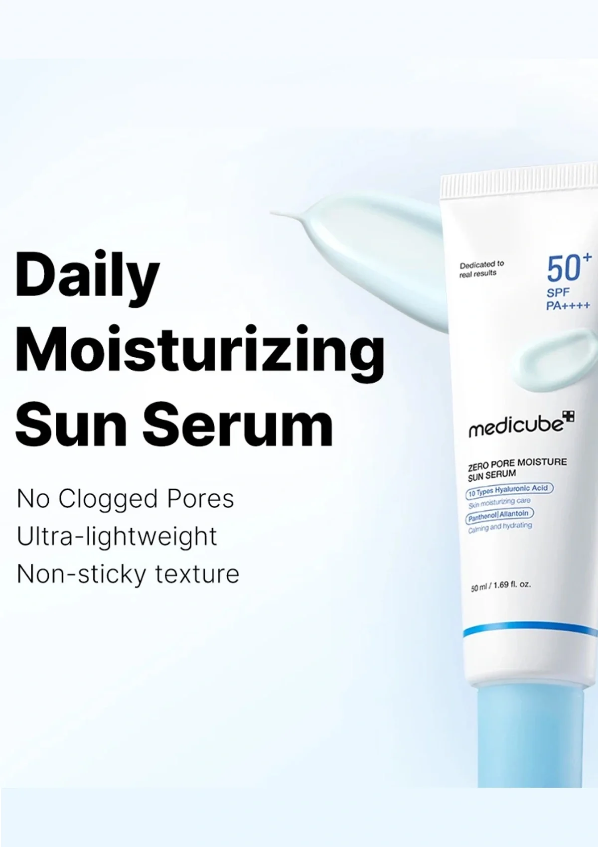 [MEDICUBE] Zero Pore Moisture Sun Serum SPF 50+ PA++++ 50ml - Image 3