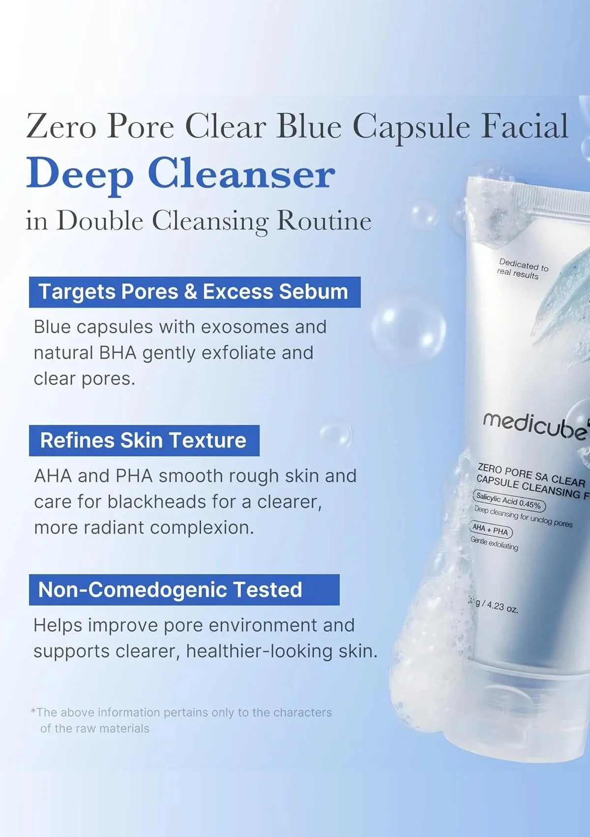 [MEDICUBE] Zero Pore SA Clear Capsule Cleansing Foam 120g - Image 3