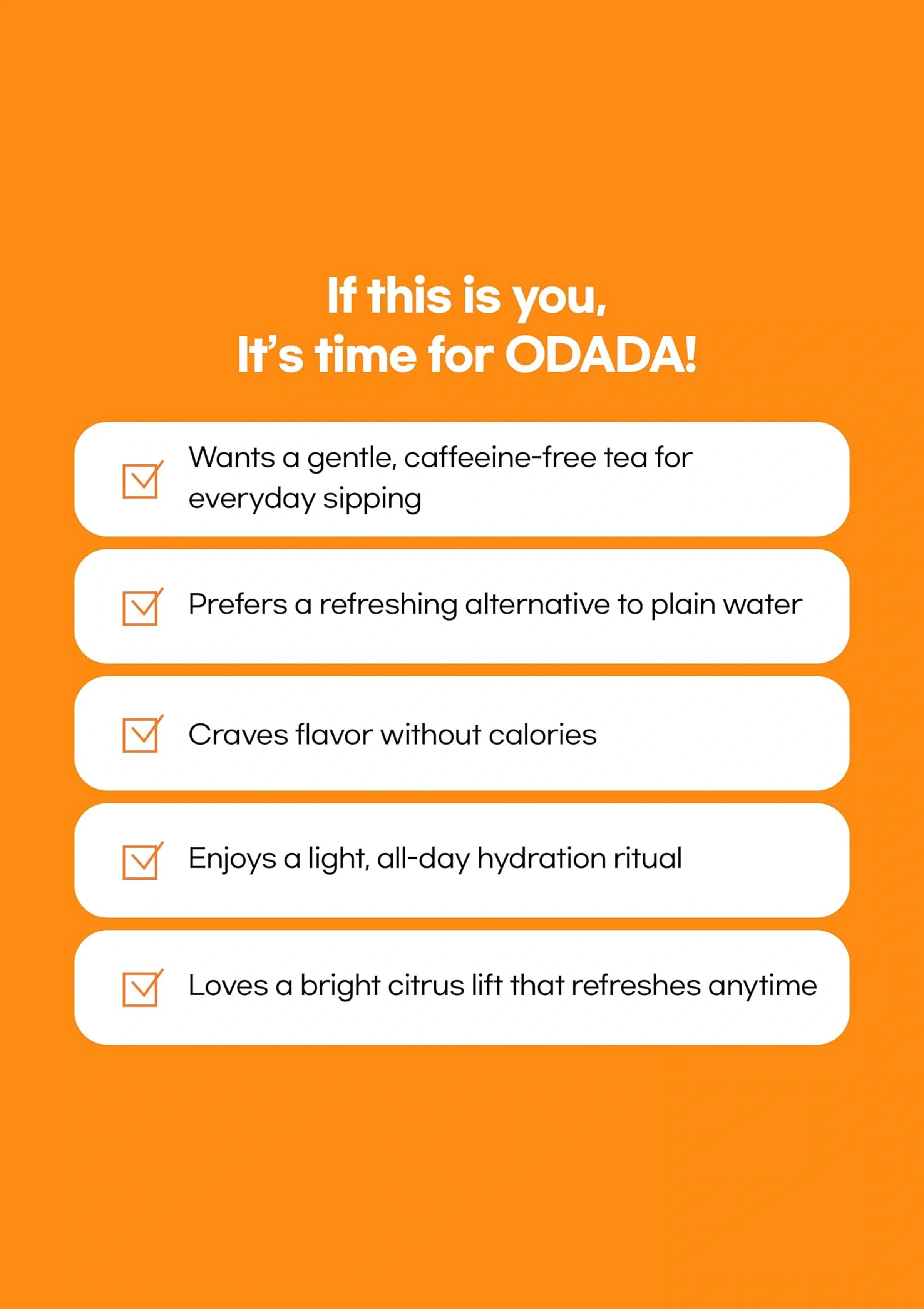 [ODADA] Sweet Orange Tea (1 Pack = 1.5g x 24 Tea Bags) - Image 7