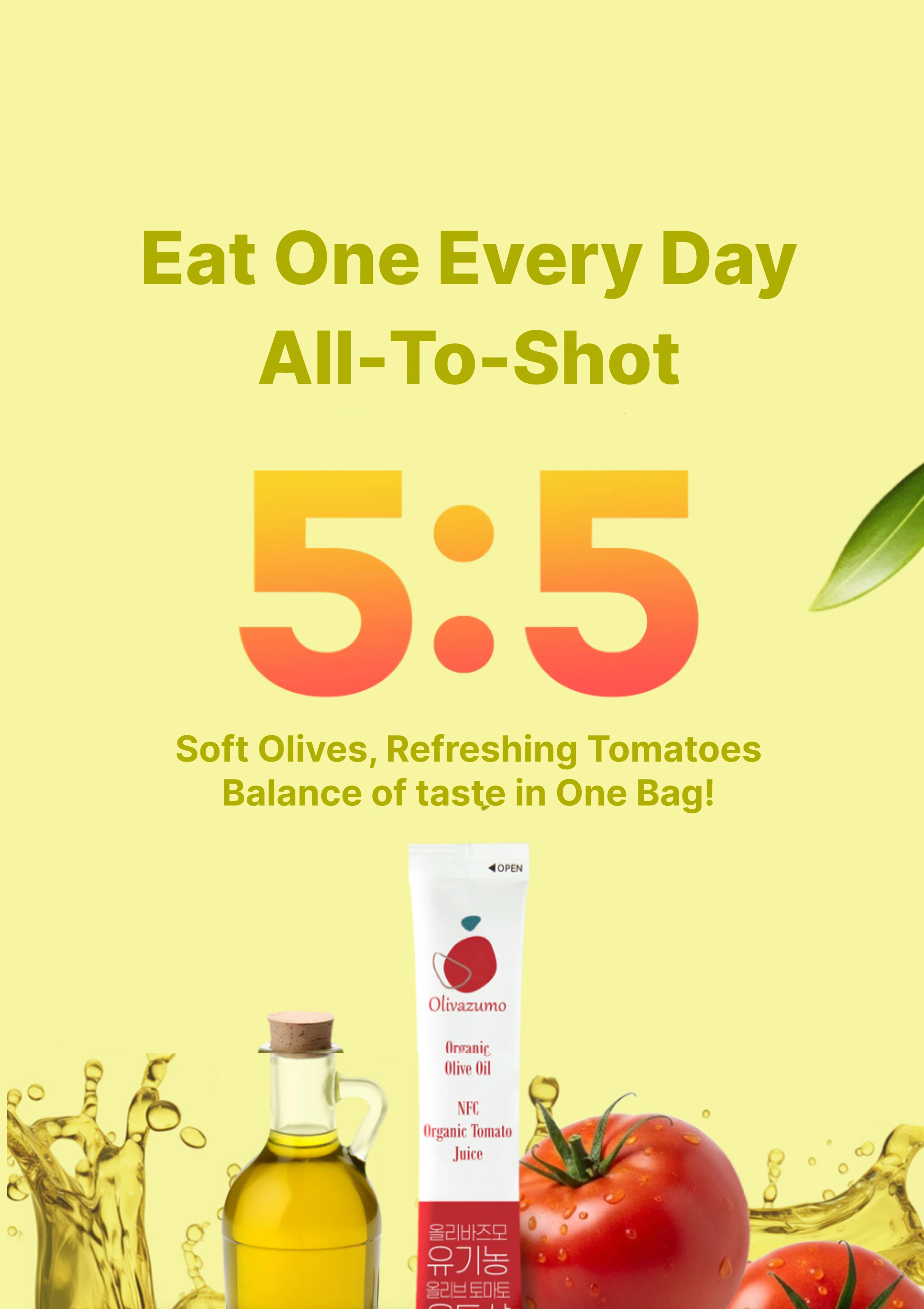 [OLIVAZUMO] Organic Olive Tomato Oltoshot (1 Box = 20ml x 14 Sticks) - Image 11