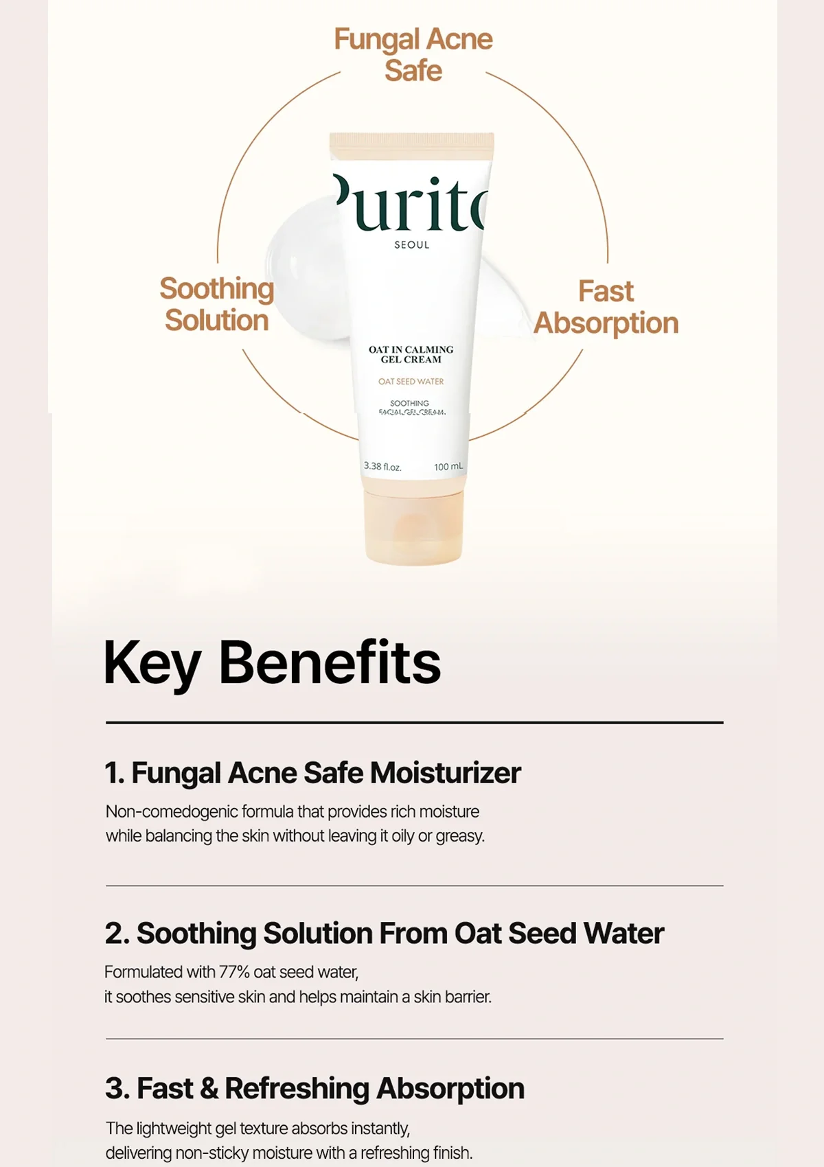 [PURITO SEOUL] Oat In Calming Gel Cream 100ml - Image 8