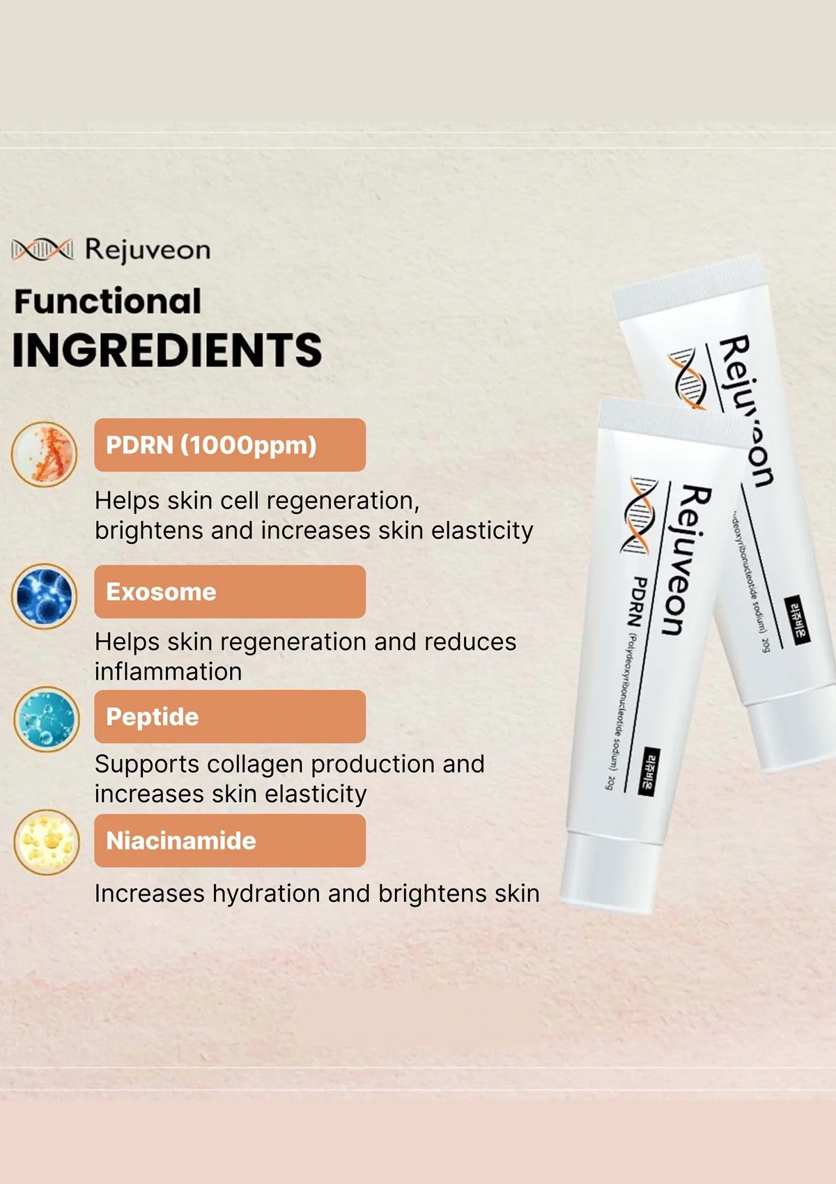 [REJUVEON] PDRN 1000 Plus Cream 20g - Image 7