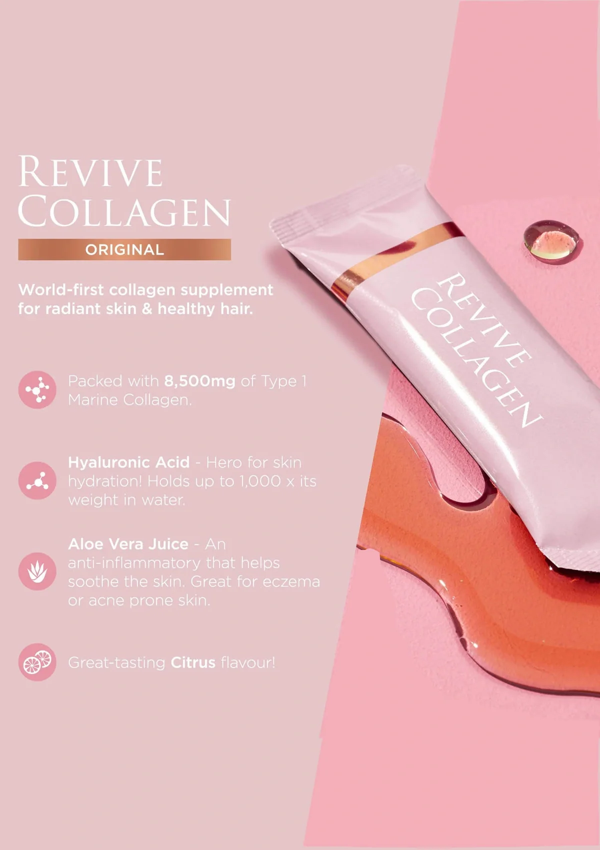 Revive Collagen Original - 8500mg Type 1 Hydrolysed Marine Collagen Drink - Image 3