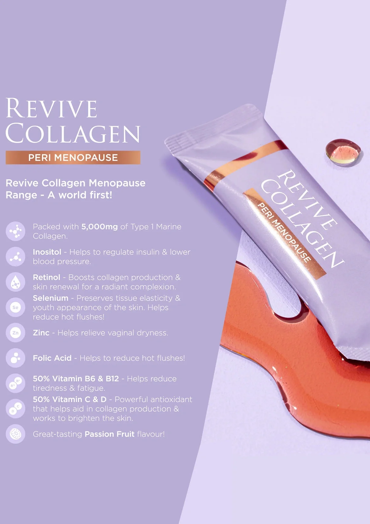 Revive Collagen Peri Menopause - 5000mg Type I Hydrolysed Marine Collagen Drink - Image 4