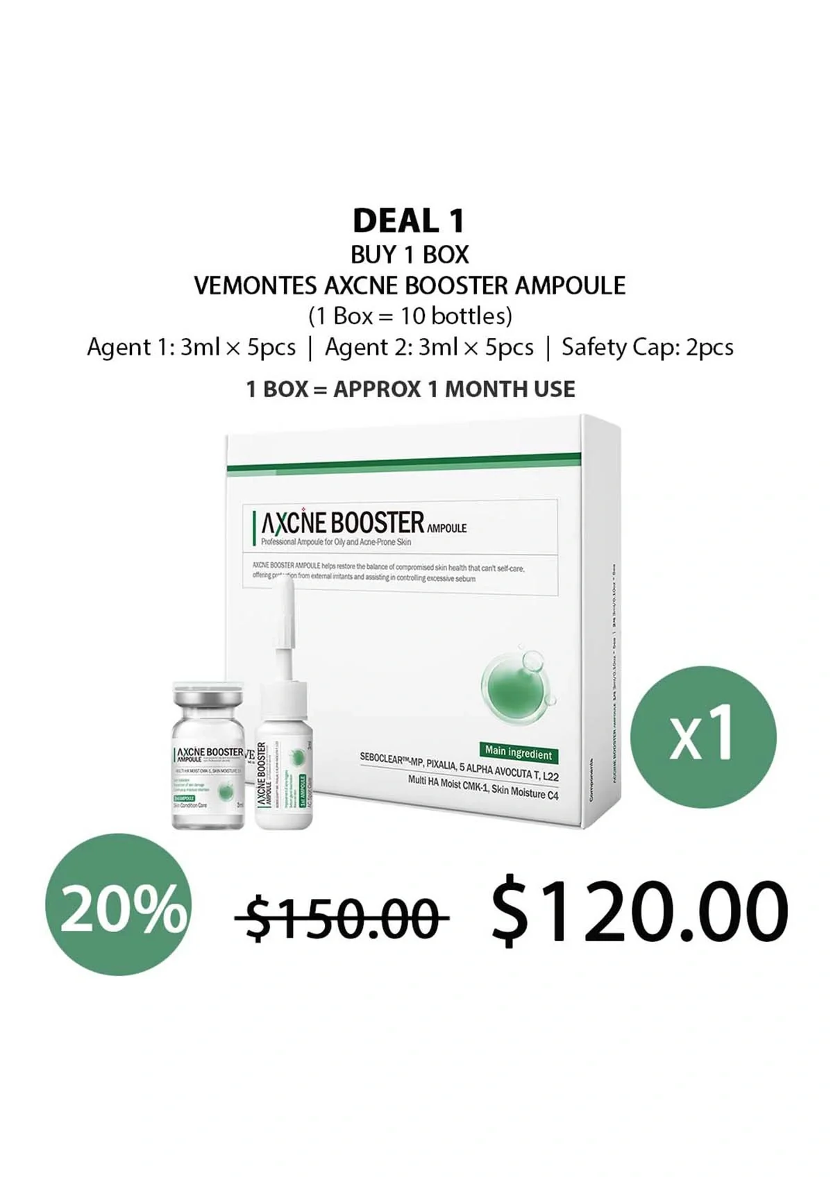 [VEMONTES] Axcne Booster Ampoule (1 Box = 3ml x 10 Bottles) - Image 17