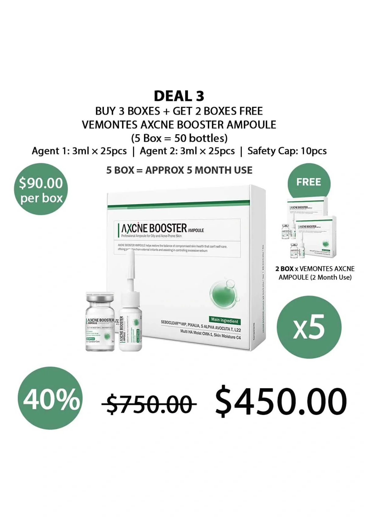 [VEMONTES] Axcne Booster Ampoule (1 Box = 3ml x 10 Bottles) - Image 19