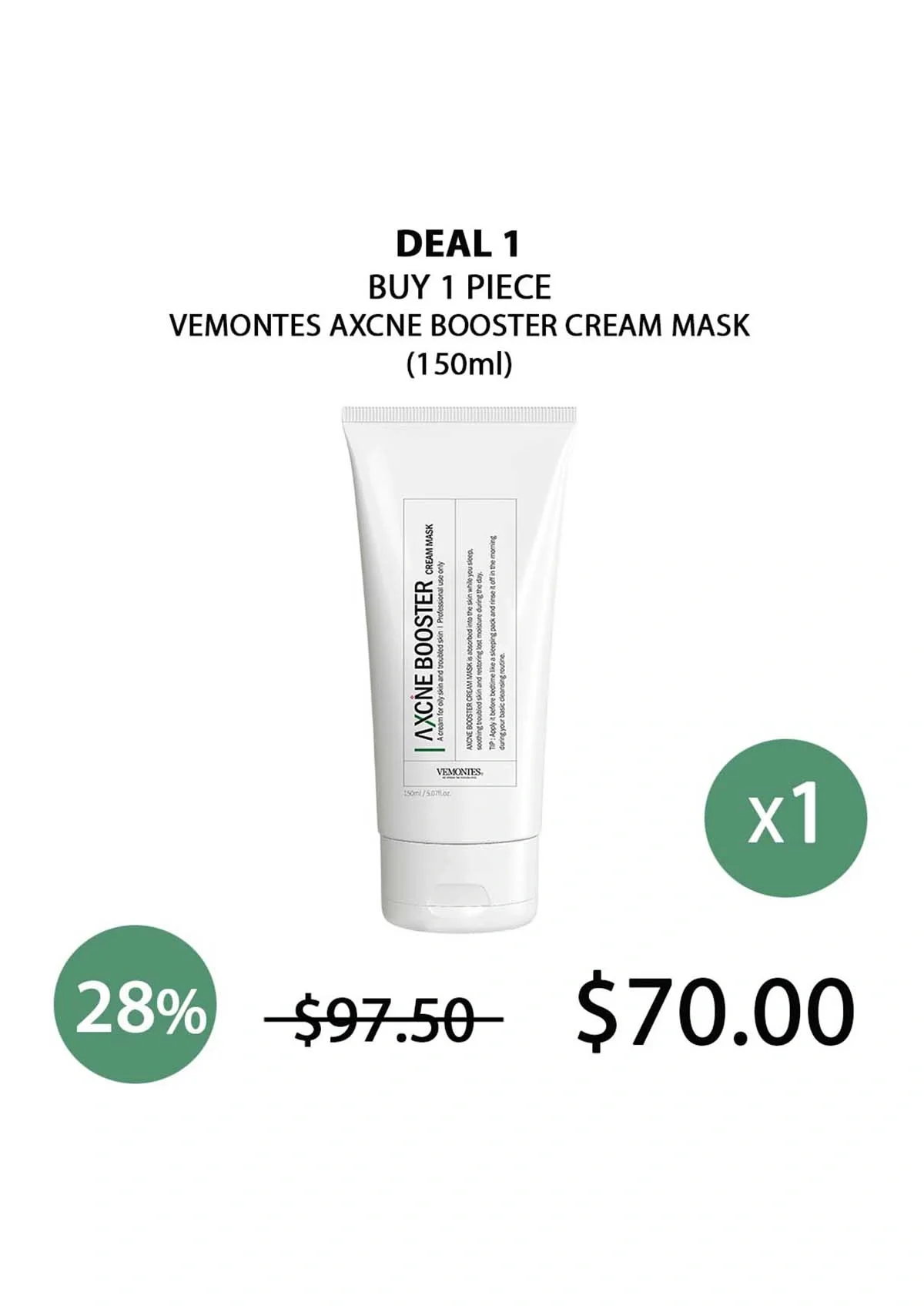[VEMONTES] Axcne Booster Cream Mask 150ml - Image 16